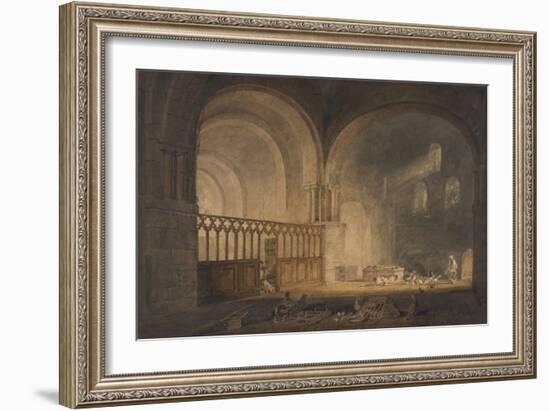 Ewynny Priory (W/C on Paper)-Joseph Mallord William Turner-Framed Giclee Print