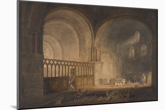 Ewynny Priory (W/C on Paper)-Joseph Mallord William Turner-Mounted Giclee Print