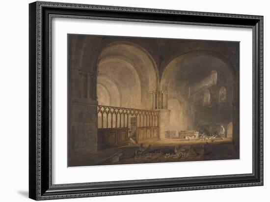 Ewynny Priory (W/C on Paper)-Joseph Mallord William Turner-Framed Giclee Print