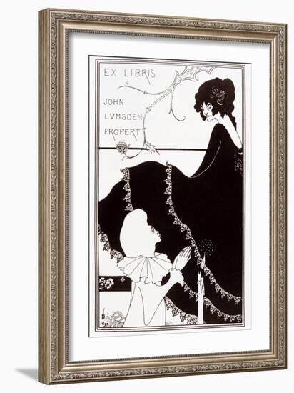 Ex-Libris by John Lumsden Propert, 1894-Aubrey Beardsley-Framed Giclee Print