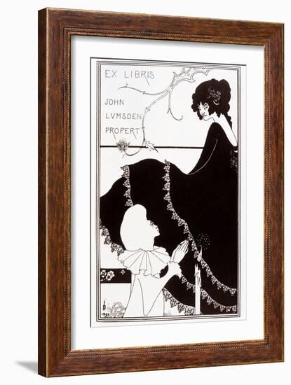 Ex-Libris by John Lumsden Propert, 1894-Aubrey Beardsley-Framed Giclee Print