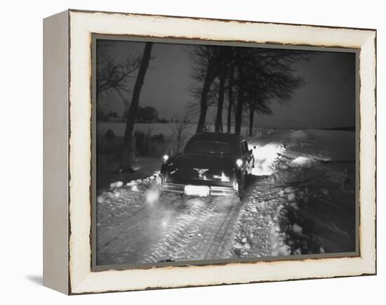 Ex-President Dwight Eisenhower Going Home after President John F. Kennedy's Inauguration Ceremony-Ed Clark-Framed Premier Image Canvas