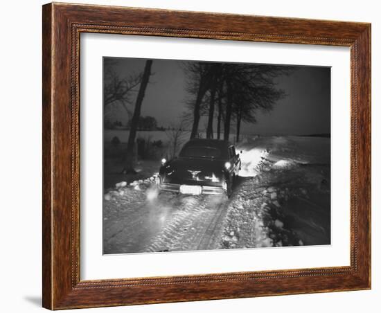 Ex-President Dwight Eisenhower Going Home after President John F. Kennedy's Inauguration Ceremony-Ed Clark-Framed Photographic Print