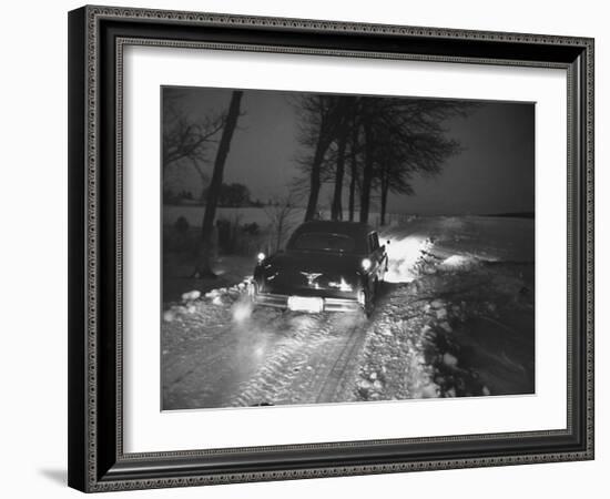 Ex-President Dwight Eisenhower Going Home after President John F. Kennedy's Inauguration Ceremony-Ed Clark-Framed Photographic Print