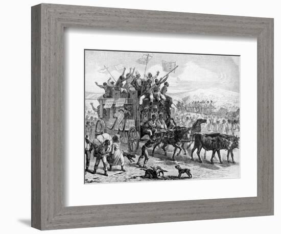 Ex-Slaves Parading with Liberation Manifestos, American Civil War, 1861-1865-null-Framed Giclee Print