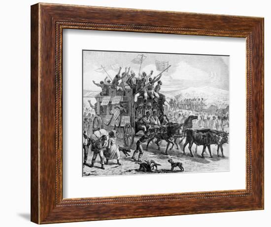 Ex-Slaves Parading with Liberation Manifestos, American Civil War, 1861-1865-null-Framed Giclee Print