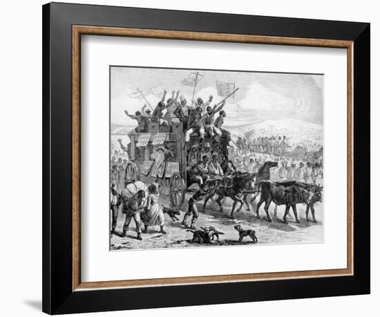 Ex-Slaves Parading with Liberation Manifestos, American Civil War, 1861-1865-null-Framed Giclee Print