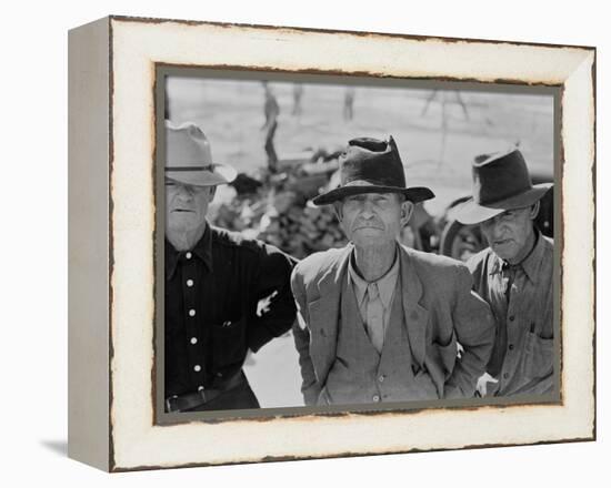 Ex-tenant farmer on relief grant in Imperial Valley, California, 1937-Dorothea Lange-Framed Premier Image Canvas