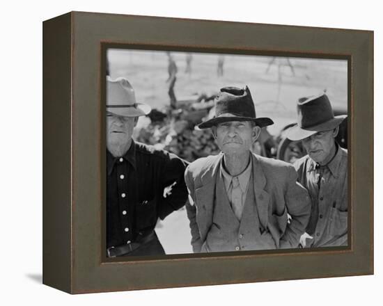 Ex-tenant farmer on relief grant in Imperial Valley, California, 1937-Dorothea Lange-Framed Premier Image Canvas