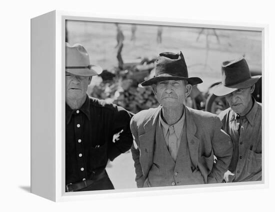 Ex-tenant farmer on relief grant in Imperial Valley, California, 1937-Dorothea Lange-Framed Premier Image Canvas