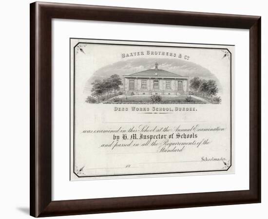 Examination Certificate from Dens Works School-null-Framed Giclee Print