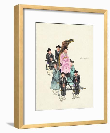 Example of a Roofless Palanquin, Published C.1890-null-Framed Giclee Print