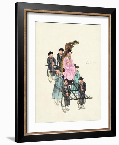 Example of a Roofless Palanquin, Published C.1890-null-Framed Giclee Print