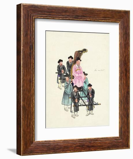 Example of a Roofless Palanquin, Published C.1890-null-Framed Giclee Print