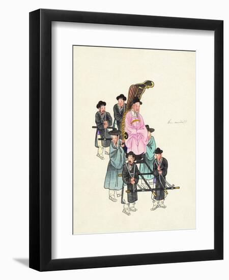 Example of a Roofless Palanquin, Published C.1890-null-Framed Giclee Print