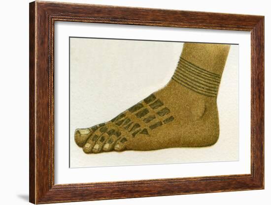 Example of Dayak Foot Tattoo Designs, Borneo, 1894-null-Framed Giclee Print