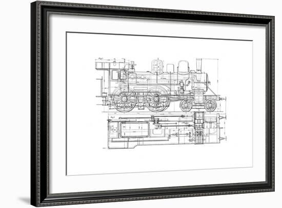 Example of Mechanical Drawing, 1901-null-Framed Giclee Print