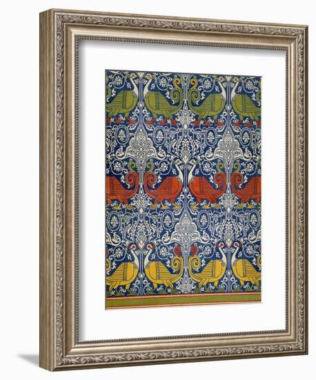 Example of Printed Egyptian Fabric, 19th Century (Chromolitho)-Emile Prisse d'Avennes-Framed Premium Giclee Print