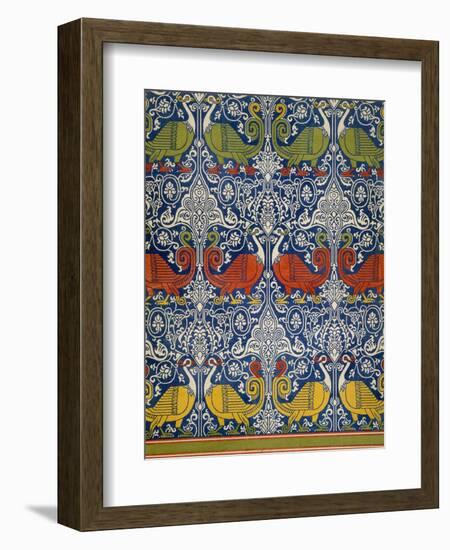 Example of Printed Egyptian Fabric, 19th Century (Chromolitho)-Emile Prisse d'Avennes-Framed Premium Giclee Print