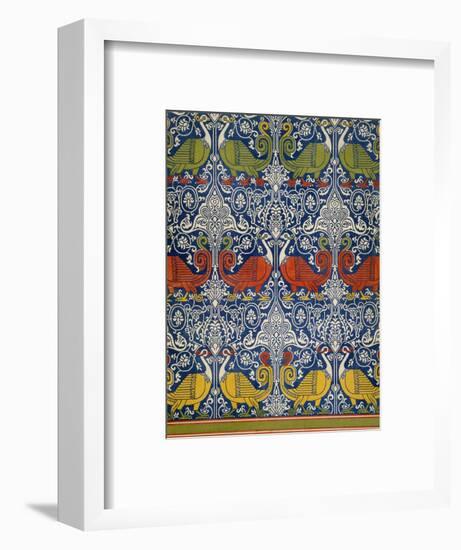 Example of Printed Egyptian Fabric, 19th Century (Chromolitho)-Emile Prisse d'Avennes-Framed Premium Giclee Print