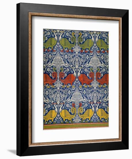 Example of Printed Egyptian Fabric, 19th Century (Chromolitho)-Emile Prisse d'Avennes-Framed Premium Giclee Print