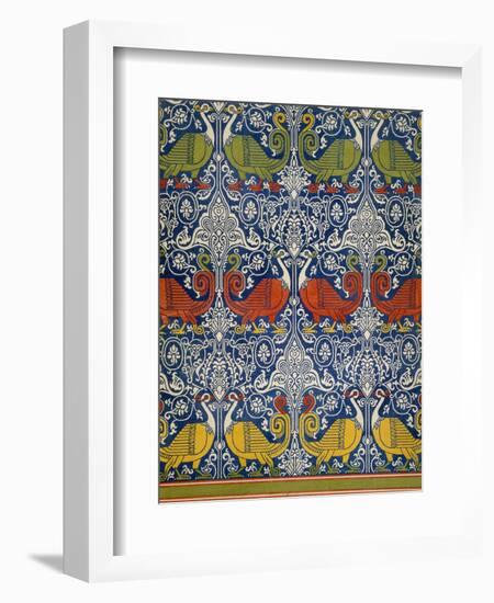 Example of Printed Egyptian Fabric, 19th Century (Chromolitho)-Emile Prisse d'Avennes-Framed Premium Giclee Print