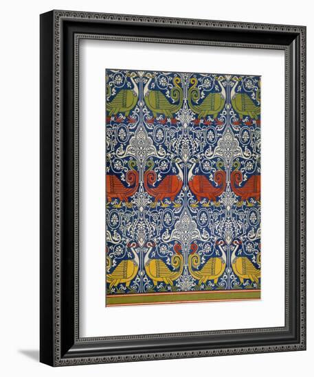 Example of Printed Egyptian Fabric, 19th Century (Chromolitho)-Emile Prisse d'Avennes-Framed Premium Giclee Print