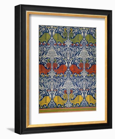 Example of Printed Egyptian Fabric, 19th Century (Chromolitho)-Emile Prisse d'Avennes-Framed Premium Giclee Print