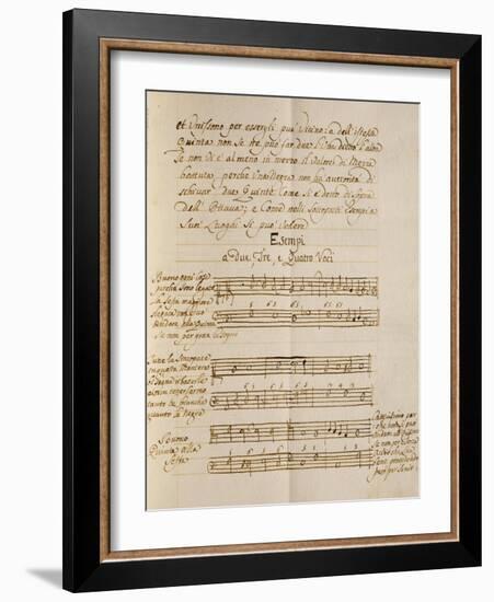 Examples of Polyphonic Music, from the Treatise on Harmonic Consonances, 1717-Benedetto Marcello-Framed Giclee Print