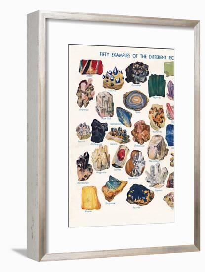 'Examples of the Different Rocks That Make Up The Earth's Crust', 1935-Unknown-Framed Giclee Print