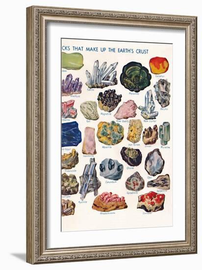 'Examples of the Different Rocks That Make Up The Earth's Crust', 1935-Unknown-Framed Giclee Print