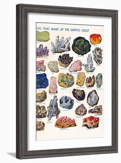 'Examples of the Different Rocks That Make Up The Earth's Crust', 1935-Unknown-Framed Giclee Print