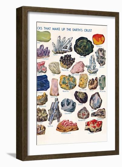 'Examples of the Different Rocks That Make Up The Earth's Crust', 1935-Unknown-Framed Giclee Print
