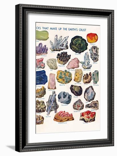 'Examples of the Different Rocks That Make Up The Earth's Crust', 1935-Unknown-Framed Giclee Print