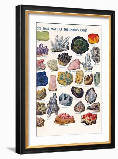 'Examples of the Different Rocks That Make Up The Earth's Crust', 1935-Unknown-Framed Giclee Print