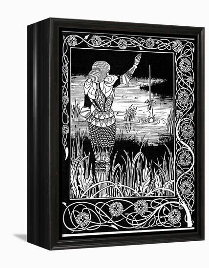 Excalibur Being Reclaimed by the Lady of the Lake, 1893-Aubrey Beardsley-Framed Premier Image Canvas