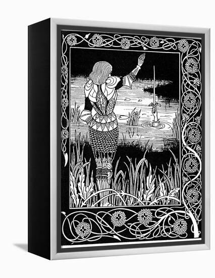 Excalibur Being Reclaimed by the Lady of the Lake, 1893-Aubrey Beardsley-Framed Premier Image Canvas