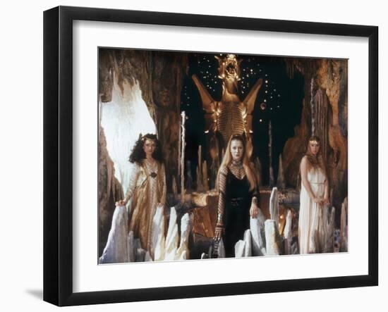 Excalibur by John Boorman with Cherie Lunghi (g, Guenievre), Helen Mirren (c, fee Morgane), 1981 (p-null-Framed Photo