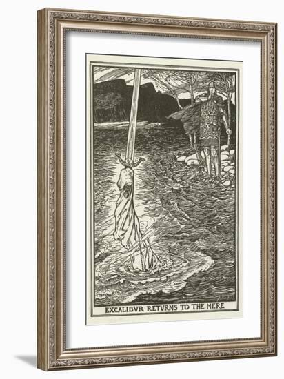 Excalibur Returns to the Mere-Henry Justice Ford-Framed Giclee Print