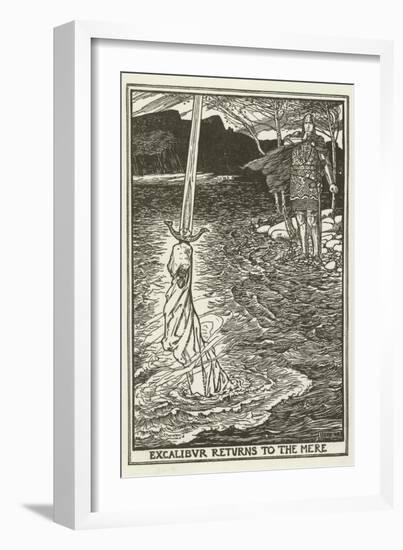 Excalibur Returns to the Mere-Henry Justice Ford-Framed Giclee Print