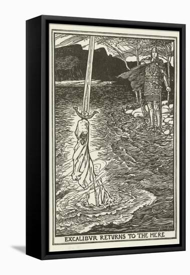 Excalibur Returns to the Mere-Henry Justice Ford-Framed Premier Image Canvas