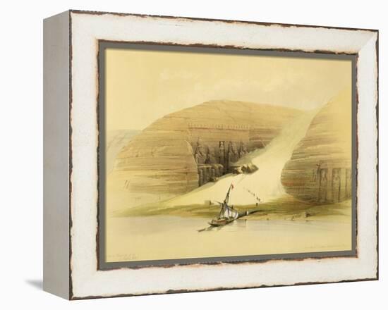 Excavated Temple of Abu Simbel, from "Egypt and Nubia," Vol.1-David Roberts-Framed Premier Image Canvas