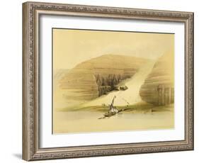 Excavated Temple of Abu Simbel, from "Egypt and Nubia," Vol.1-David Roberts-Framed Giclee Print