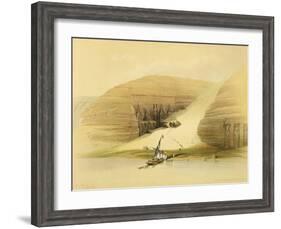 Excavated Temple of Abu Simbel, from "Egypt and Nubia," Vol.1-David Roberts-Framed Giclee Print