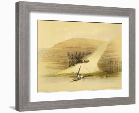 Excavated Temple of Abu Simbel, from "Egypt and Nubia," Vol.1-David Roberts-Framed Giclee Print