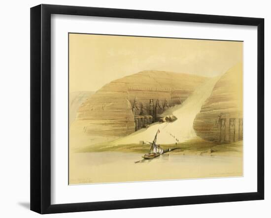 Excavated Temple of Abu Simbel, from "Egypt and Nubia," Vol.1-David Roberts-Framed Giclee Print