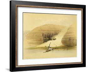 Excavated Temple of Abu Simbel, from "Egypt and Nubia," Vol.1-David Roberts-Framed Giclee Print