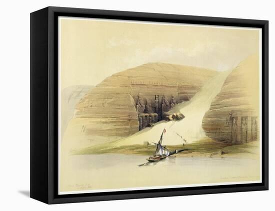 Excavated Temple of Abu Simbel, Nubia, Egypt, c1845-David Roberts-Framed Premier Image Canvas