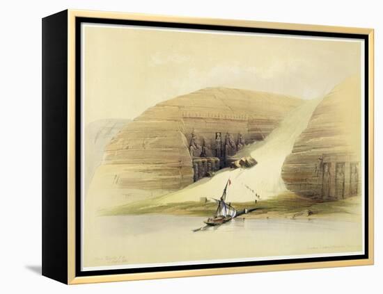 Excavated Temple of Abu Simbel, Nubia, Egypt, c1845-David Roberts-Framed Premier Image Canvas