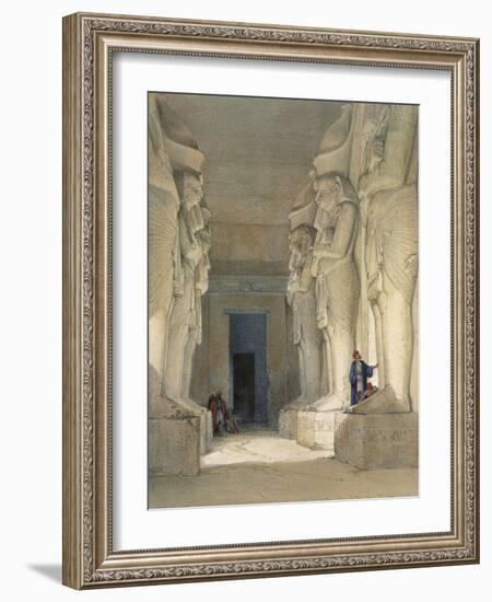 Excavated temple of Gyrshe, Nubia, 19th century-David Roberts-Framed Giclee Print
